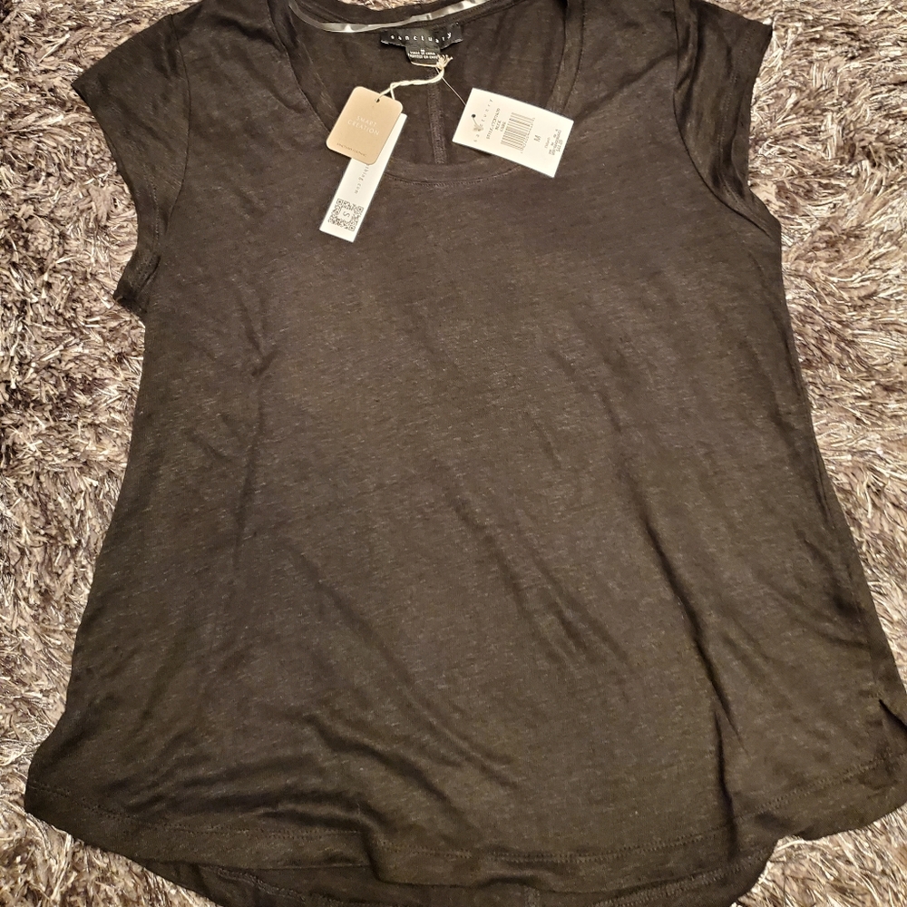 Sanctuary Alma Scoop Neck Light Linen Tee